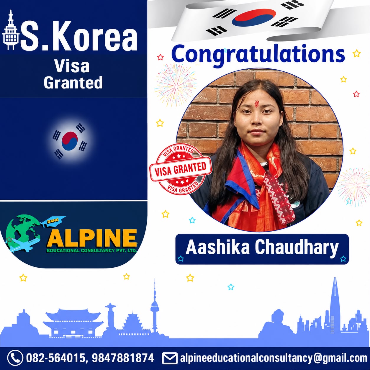 Alpine student visa granted