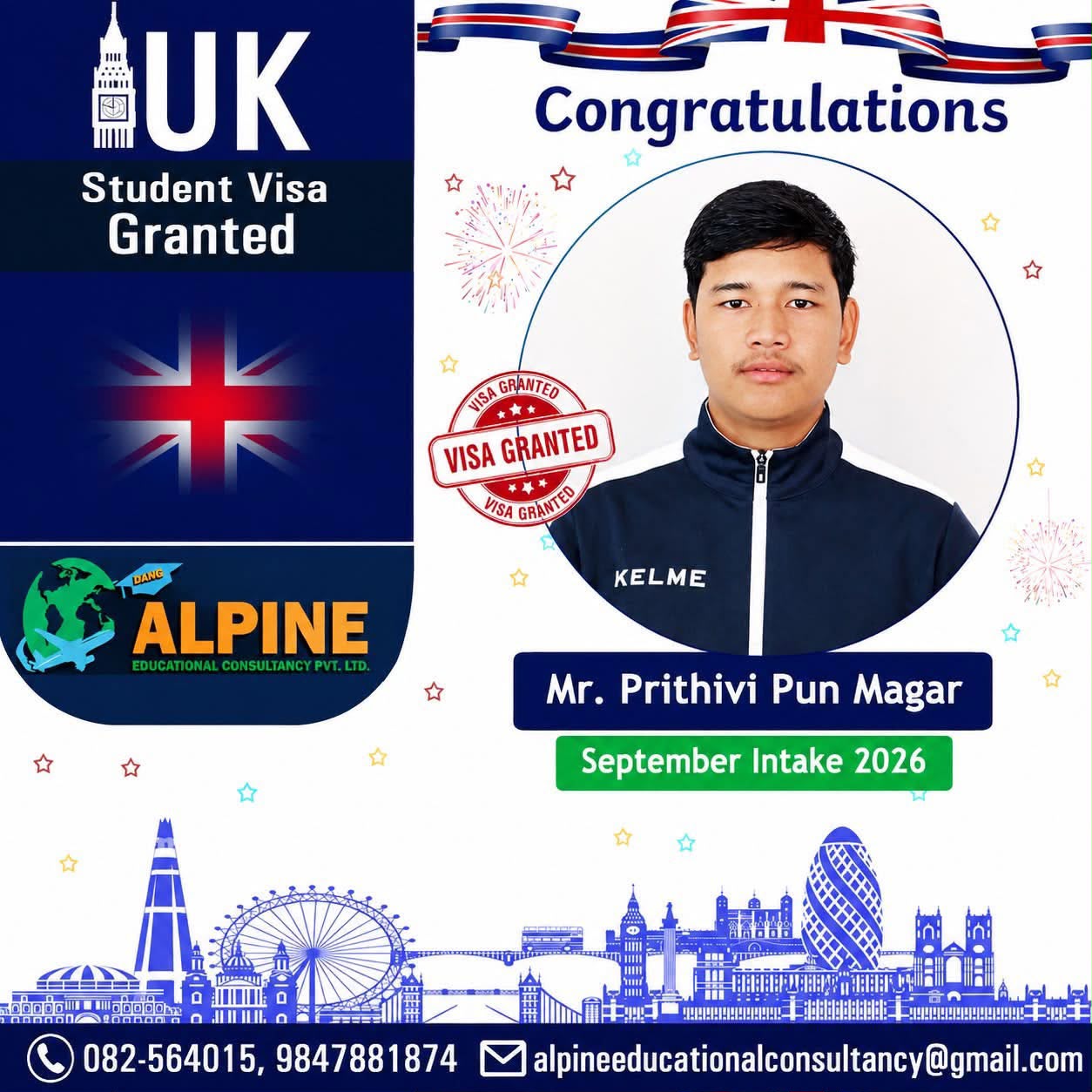 Alpine student visa granted